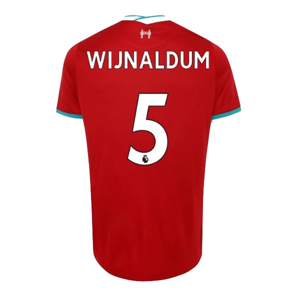 Camiseta Liverpool NO.5 Wijnaldum Replica Primera Ropa 2020/21 Rojo